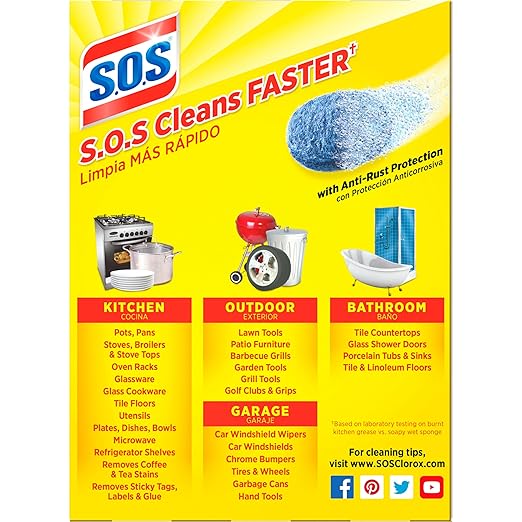 S.O.S Steel Wool Soap Pads, 18 Count
