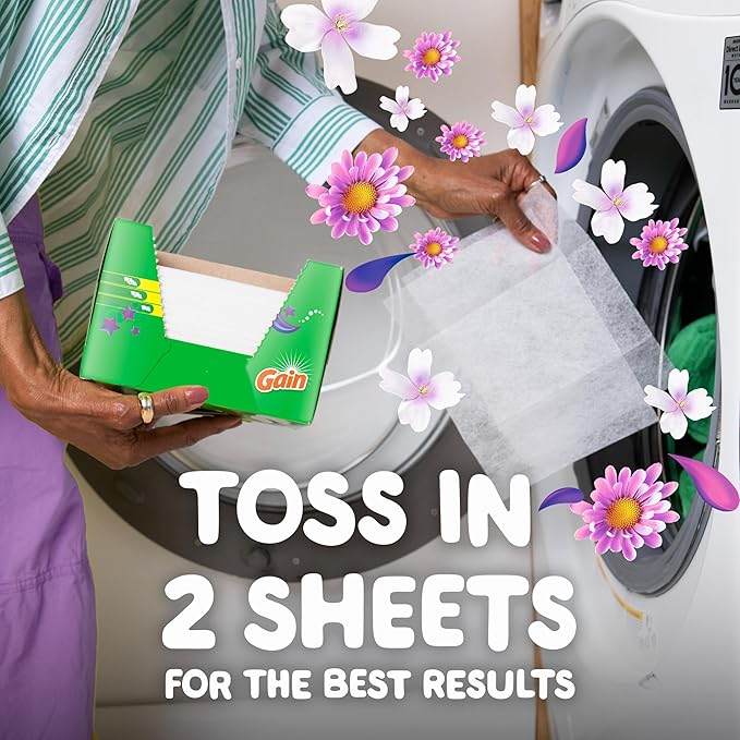 Gain Moonlight Breeze Anti Static Dryer Sheet, For Laundry Wrinkle Care, 240 Count