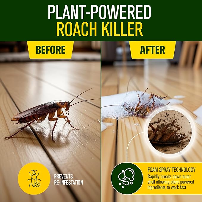 Green Guard Pest Control Spray - Indoor & Outdoor Killer of Ants, Roaches, Spiders & Other Crawling Insects, Safe Around Children & Pets, Plant-Based, Pleasant Scent (Citro Force, 16oz)
