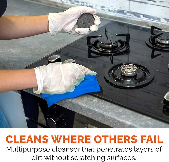 BAR KEEPERS FRIEND Cleanser Trio - Mega Bundle (21 Oz Cleanser and Polish Powder | 26 Oz Liquid Soft Cleanser | 13 Oz Cooktop Cleaner) Plus 1 Foxtrot Microfiber Towel and 1 Microfiber Scrubber Sponge