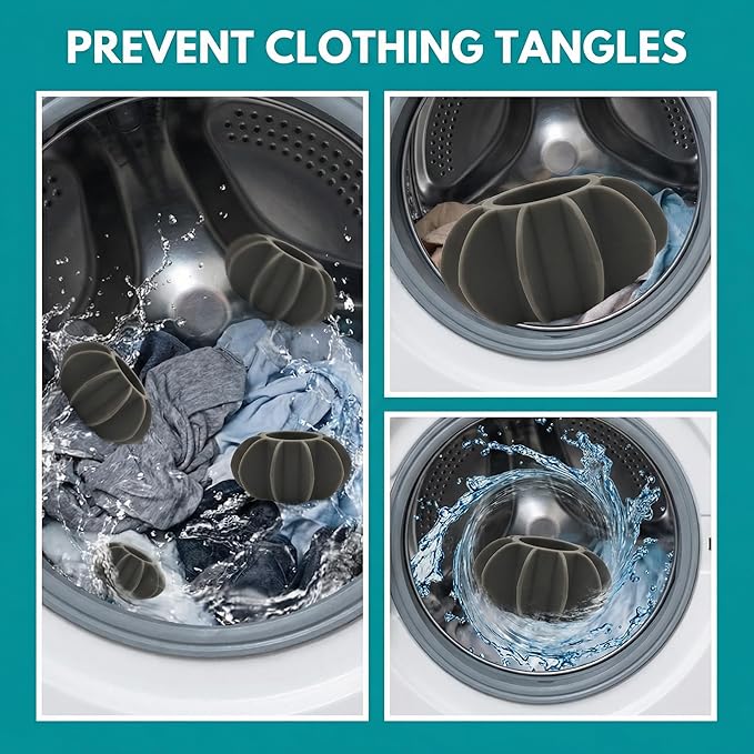10 Pack Large Laundry Balls for Washing Machine, Reusable Anti-Tangling Washer Agitators to Prevent Clothing Entanglement,Anti-Static Laundry Balls for Cleaner Softer Clothes, Reduce Tangles