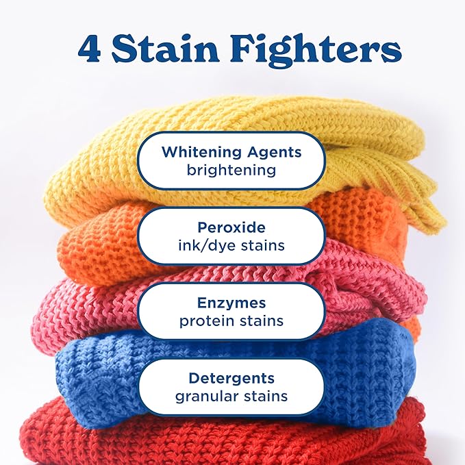 Biz Detergent Stain and Odor Eliminator, 50 oz Liquid Laundry Booster – Powerful Stain Remover for Clothes, Activewear, and Household Fabrics