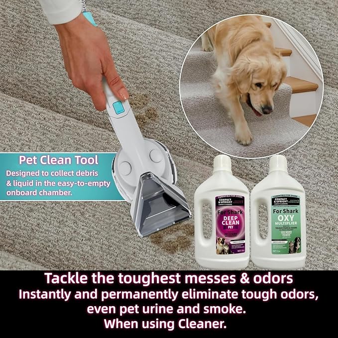 1L Stain & Odor Remover, Carpet Cleaner. Compatible With Shark All Upright And Compact Deep Carpet Cleaners(SYSTEM FORMULA 2)