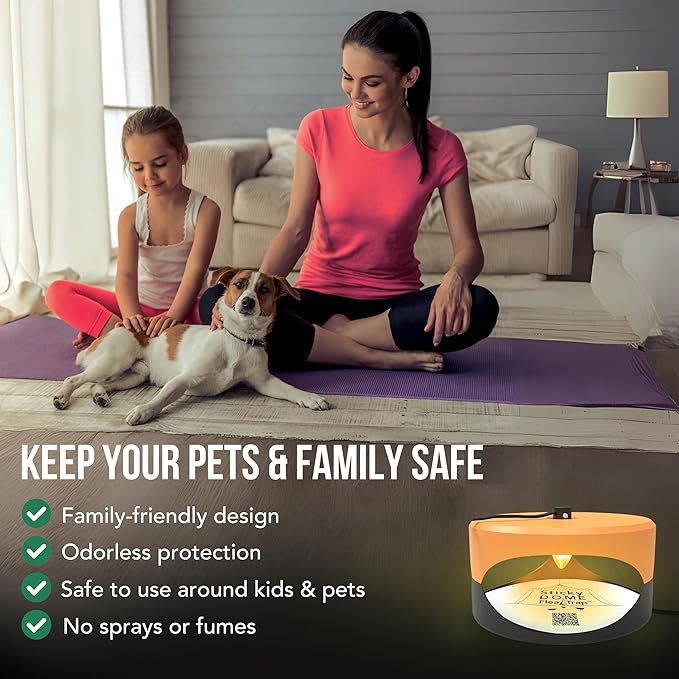 ASPECTEK Sticky Dome Flea Trap, Odorless Glue Trap with 2 Sticky Discs, Effective Bed Bug Killer and Flea and Tick Treatment, Indoor Insect Trap for Bugs, 1 Pack in Orange and Dark Gray