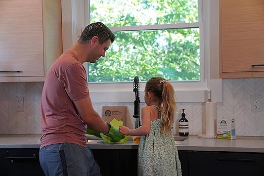 If You Care Latex Gloves,Large – – For Gardening,Dishwashing,Cleaning Kitchen and Bathroom-– 100% Cotton Lined,Reusable for Women and Men,Green,(Pack of 2)