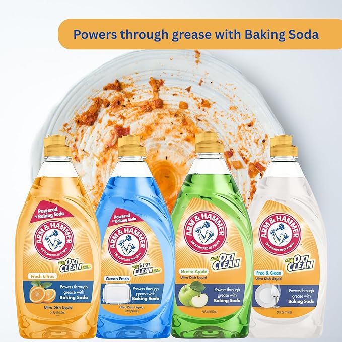 Arm & Hammer, Free & Clean Ultra Dish Liquid, 24 Ounce