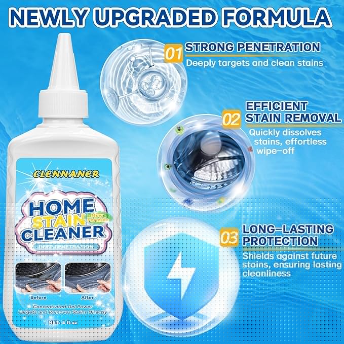Home Cleaning Gel, 2 Pack Household Washing Machine Cleaner for Washing Machine, Refrigerator Strips, Grout Cleaner Best for Home Sink, Kitchen, Showers