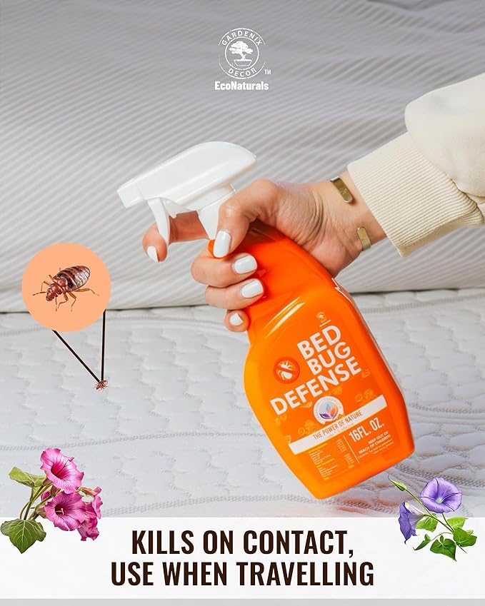 All Natural Bed Bug Spray -Non-Toxic Bed Bugs Killer - 2 Bottle Pack 16 oz + 1 oz Concentrate - Fast-Acting Beds Bug Killer | Kills Fleas and Mites