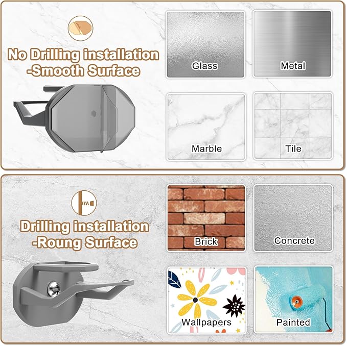 22 Pack Adhesive Hat Hooks for Wall, Super Strong Hat Rack for Baseball Caps, Hat Organizer Display for Home Decor, Hat Hangers Holder for Wall, Door, Closet, No Drilling - USA Patented (Gray)