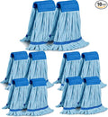 10 Pack - Large Microfiber Tube Mop 400GSM - Heavy Duty Industrial Wet Mop Head Refill,Commercial, Thick Fiber, Replacement Heads, Extra Absorbent