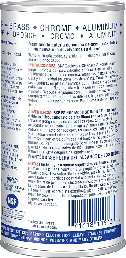 Bar Keeper's Friend COOKWARE CLEANER/POLISH 12 oz Can (2-pack)
