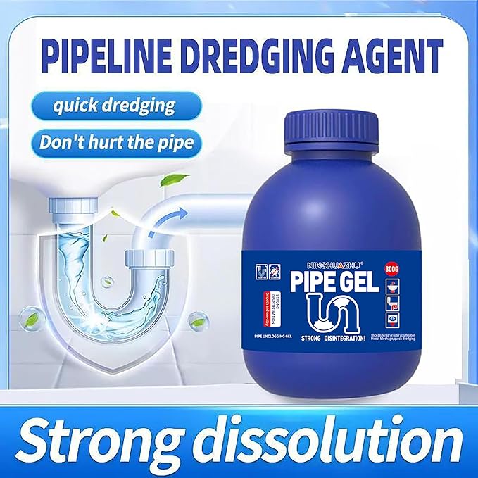 Professional Grade Drain Cleaner, Heavy Duty Pipe Unblocker for Kitchen Sink, Shower, Bathtub, Chemical Drain Opener