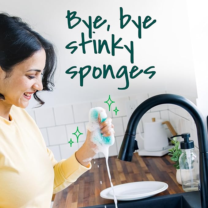 Scotch-Brite Odor Resist Heavy Duty Scrub Sponge, Dishwasher-Safe Kitchen sponges for Serious Scrubbing, Multipurpose Dish Sponge for Stuck-On Messes, 3 Scrubbing Sponges