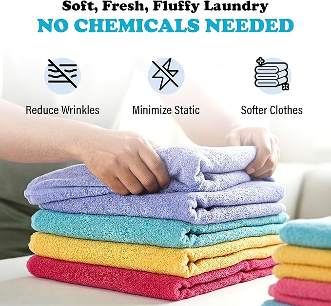 Smart Sheep Wool Dryer Balls - 6-Pack - XL Premium Natural Fabric Softener Award-Winning - Wool Balls Replaces Dryer Sheets - Wool Balls for Dryer - Laundry Balls for Dryer (Marching Penguins)