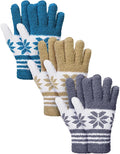 Patelai 3 Pairs Microfiber Plant Dusting Gloves Leaf Cleaning Gloves for Indoor Plants, Blinds, Furniture, House (Blue,Gray,Khaki,White,Medium)