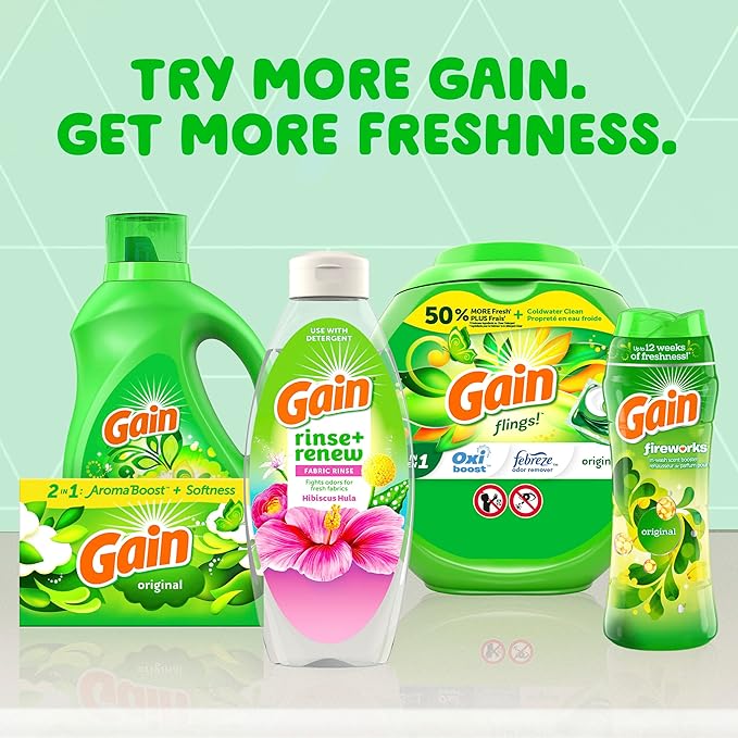 Gain Hibiscus Hula Fabric Rinse & Renew, 48 FL OZ, Laundry Odor Remover