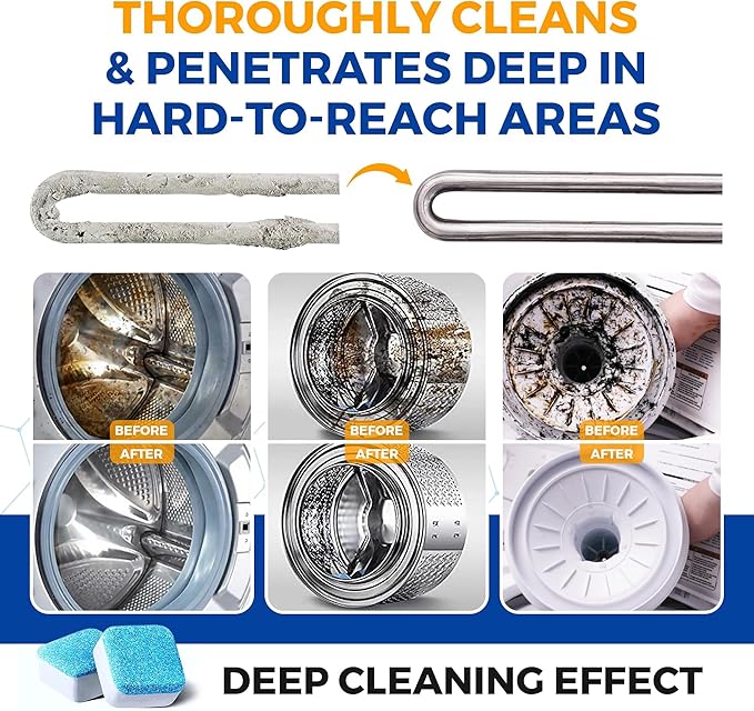 Washing Machine Cleaner 24-pack & Foaming Enzyme Garbage Disposal Cleaner Bundle 24-pack
