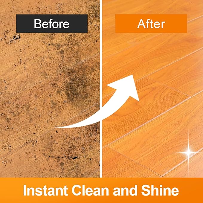 Wood Floor Cleaner for Mopping, Natural Non Toxic Pet-friendly Hard Floor Cleaner, Harmless to Original Wood Finish Floor Cleaner Solution for Hardwood Floor, Laminate Floor, Free of HCHO, PhH