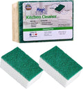 Compac Home Magic-Stone Kitchen Cleaner Scrub - 2-Sided Scouring Brick/Sponge, Easily Removes Stubborn Grime, Grease, Food from Oven Trays, Pans, Cookie Sheets, 3 Count