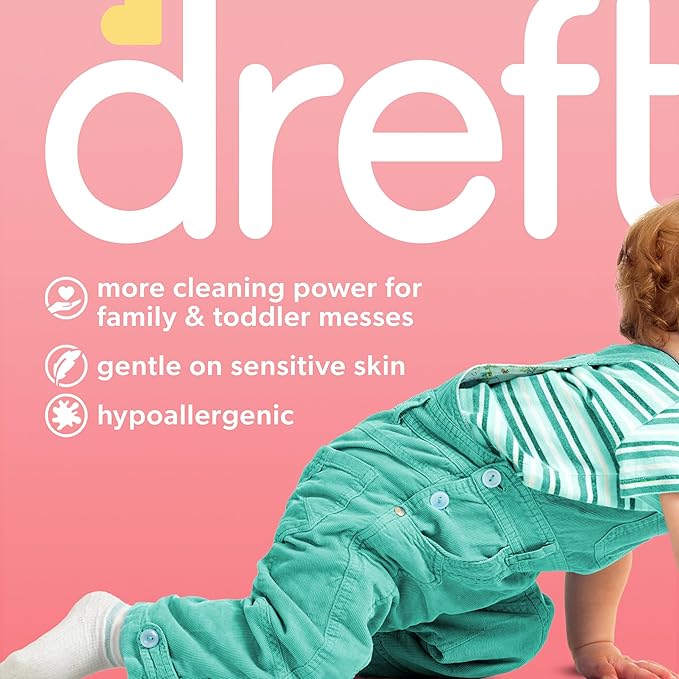 Dreft Stage 2 Active Baby Liquid Laundry Detergent,Helps Remove 99% of Baby Food Stains,114 loads,(Pack of 2)