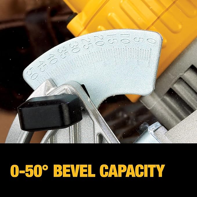 DEWALT 20V MAX Circular Saw, Cordless Sidewinder Style Portable, 6-1/2-Inch Blade, 5150 RPM, 0-50 Degree Bevel Capability, Battery Not Included (DCS391B)