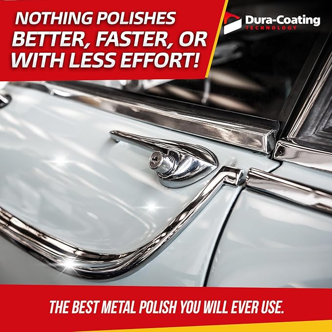 DURA-COATING TECHNOLOGY, Blue Premium Metal Polish - Perfect Brightener and Scratch Remover for Aluminum Wheels, Diamond Plate, Stainless Steel, Copper, Brass, & Nickel - (16 Ounce Bottle)