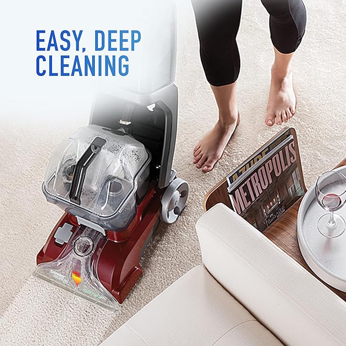 Hoover Power Scrub Deluxe Carpet Cleaner Machine & Paws & Claws Deep Cleaning Carpet Shampoo with Stainguard & Renewal Deep Cleaning Carpet Shampoo, Concentrated Machine Cleaner Solution, 64oz Formula