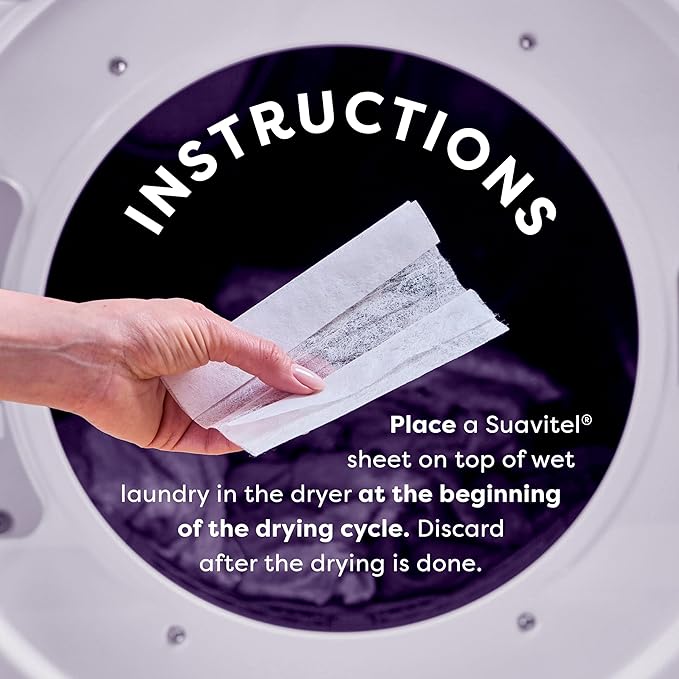 Suavitel Complete Dryer Sheets, Fabric Conditioner, Morning Sun Scent, 18 Sheets