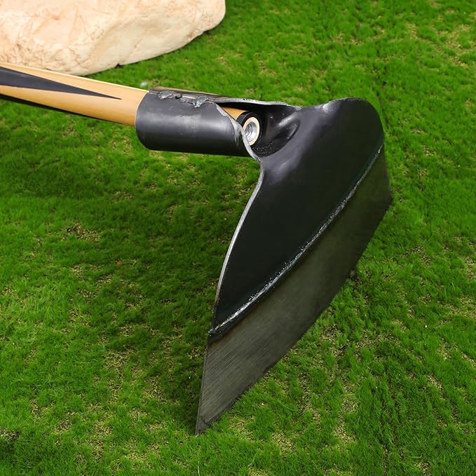 Angoily Replaceable Garden Hoe Head 9.25X5.90 Inch Heavy Duty Steel Weeding Tool Accessory for Soil Loosening Cultivating and Agricultural Use Without Handle