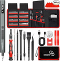 STREBITO 144-Piece Upgraded Electric Screwdriver, Max 0.7 N.m, 120 Magnetic Bits, 5-gear Torque Adjustment, Precision Screwdriver Set, Repair Tool Kit for Tech, Electronics and PC