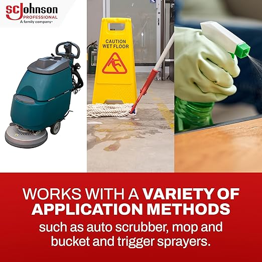 SC Johnson Professional Heavy Duty Neutral pH Floor and Surface Cleaner, Floor Cleaner Concentrate, 32 fl. oz. Bottle, Case of 2, for Professional Use Only