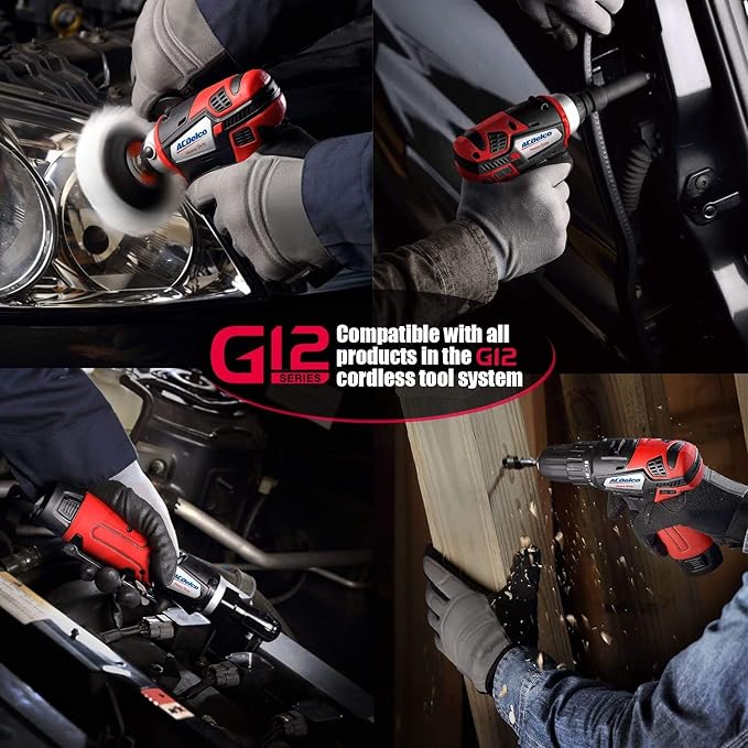 ACDelco G12 Series 2-Tool Combo Kit- 1/4" & 3/8" Brushless Ratchet Wrench, ARW12103-K8