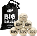 Wool Dryer Balls XL 6-Pack– Natural Fabric Softener, Reusable Laundry Dryer Balls –Reduce Drying Time, Static & Wrinkles– Hypoallergenic, Chemical Free Dryer Sheet Alternative, Eco-Friendly