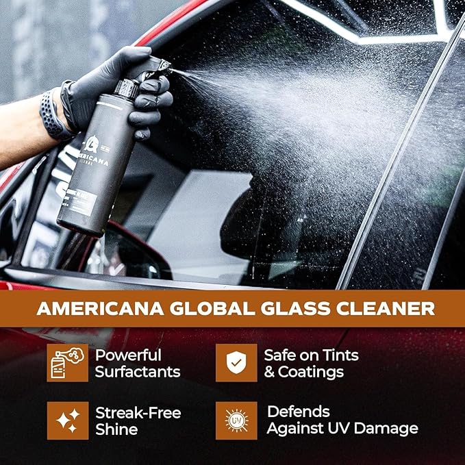 Ceramic Glass Cleaner, 16 oz - Streak-Free Formula for Automotive Glass, Enhanced with Ceramic Protection