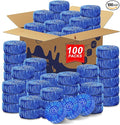 Toilet Bowl Cleaners,100 Pack Blue Toilet Tablets with Fresh Scent, Household Toilet Cleaner Continuous Cleaning, Prevent Various Stains & Odors Build Up - Septic Friendly