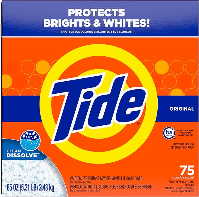 Tide Powder Laundry Detergent, Original Scent, 75 Loads, 85 oz