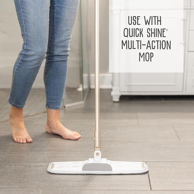 Quick Shine Hardwood Floor Cleaner & Wood Floor Polish w/Plant-Derived Carnauba 2-27oz Bottles, Removes Scratches, Safer Choice, A Clean That Can Be Seen