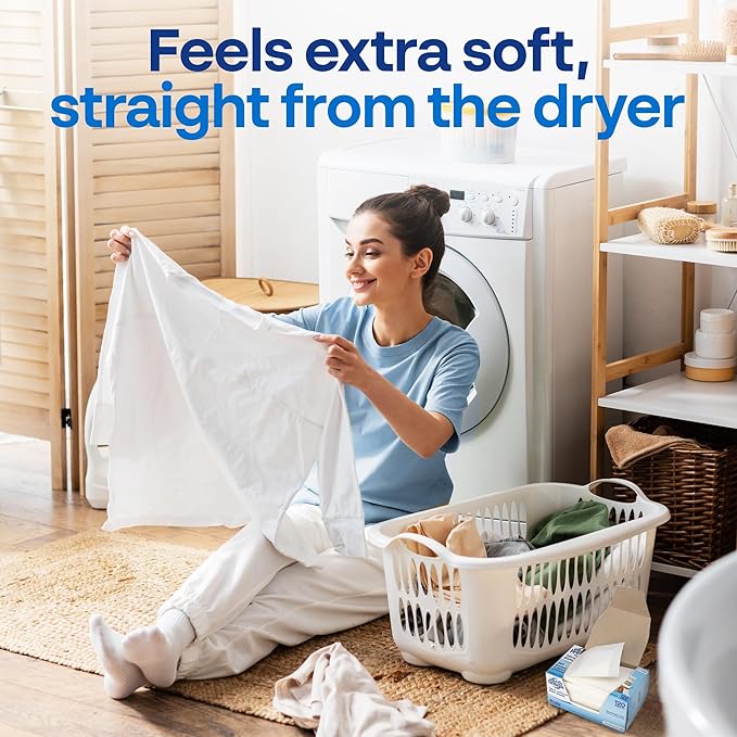 Earth Breeze Fabric Softener Dryer Sheets – Fragrance Free, Hypoallergenic, No Harsh Chemicals, Safe for Sensitive Skin – Static Cling & Wrinkle Reducer – Gentle Fabric Care – Made in USA (1 Pack)
