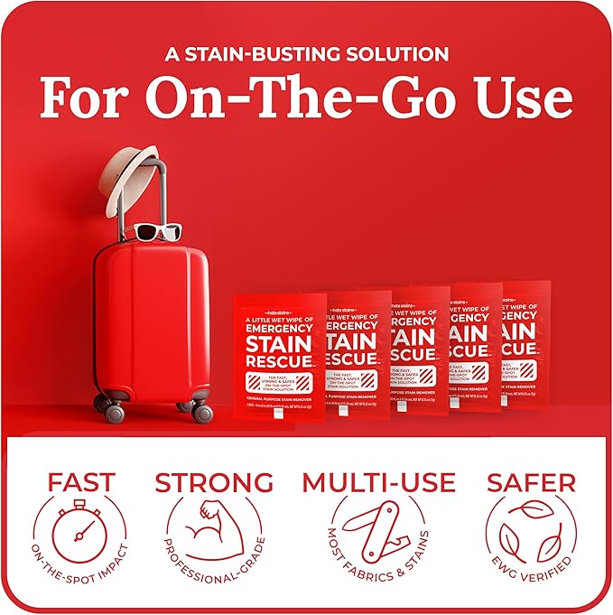 Emergency Stain Rescue Stain Remover Spray - Carpet Cleaner Spray - Wine & Coffee Stain Removal - 0.36 Fl Oz (Pack of 11)