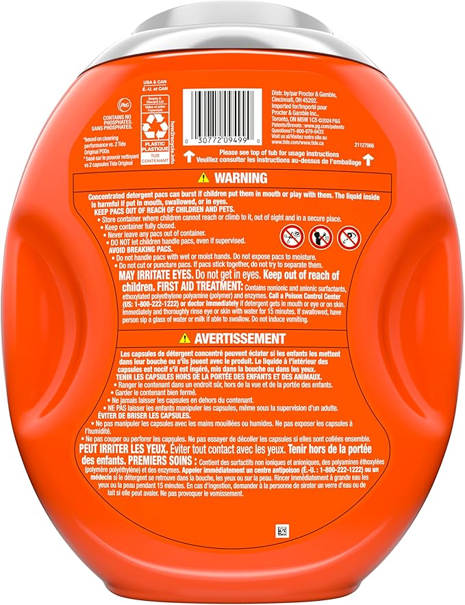 Tide Power Pods with Febreze Laundry Detergent Pacs, 45 Count, Botanical Rain Scent, All-Day Freshness