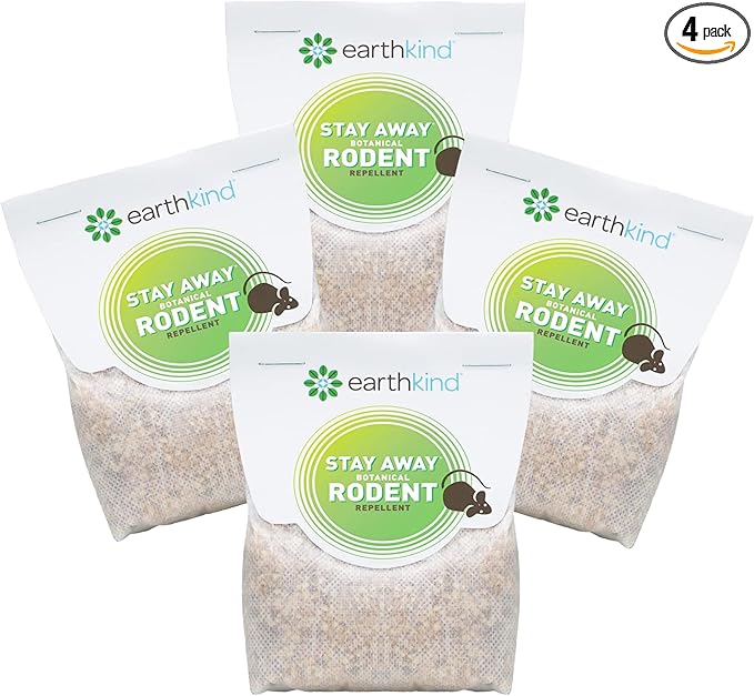 Stay Away Rodent Repellent - Pest Control for Indoor Use - Safe for Kids & Pets When Used as Directed - with Plant Fibers, Balsam Fir & Fragrance Oil - 4-Pack