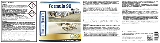 Chemspec C-PF906 Formula 90 BioSolv, Professional Carpet Cleaning Detergent, Quick Dissolving Powder, Fresh Citrus Scent, 1-6 lb jar