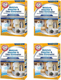 Arm & Hammer Moisture Absorber & Odor Eliminator 16oz Hanging Bag, 4 Pack (8 Bags Total) Eliminates Musty Odors & Freshens Air for Closets, Laundry Rooms, Mud Rooms