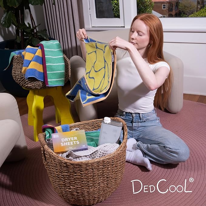 DedCool Xtra Milk Dryer Sheets and Milk Liquid Laundry Detergent | Stain-Removing Formula | Softens & Freshens | Non-Toxic