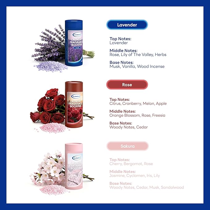 Laundry Fragrance Booster, Rose Scent, In-Wash Scent Beads for Washer, Compatible with All Machines, Easy Laundry Additive