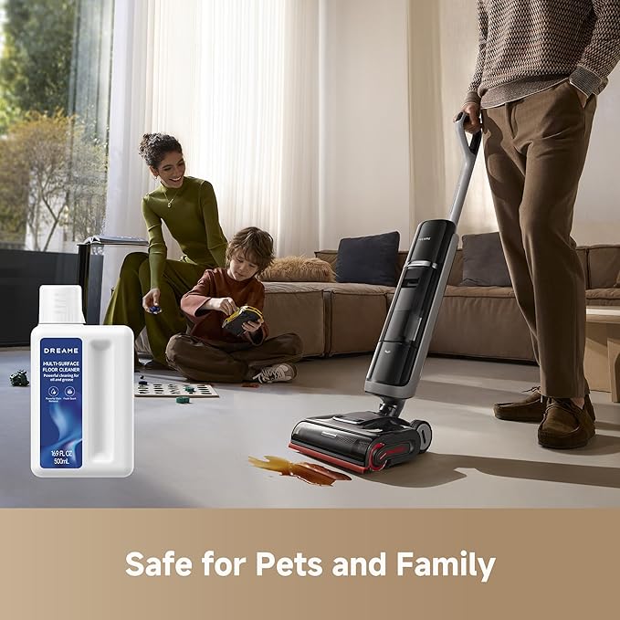 DREAME Cleaning Solution for H15 Pro Heat/H15 Pro CarpetFlex/H12 PRO/G10 Pro/H13 PRO/H12S/H12 Pro FlexReach/H12 Dual/G10 Combo/G10/K10, Multi-Surface Floor Cleaner for Oil and Grease(16.9 OZ/500ml)
