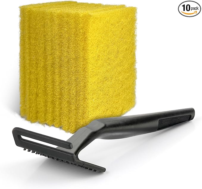 Cerama Bryte 10 Pack Cleaning Pads Cooktop, Stove Top Cleaner and Glass includes 1 Pow-R Grip Tool for easy cleaning