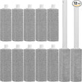12 Packs Pumice Cleaning Stone with Extra Long Handle, Pumice Stone for Toilet Bowl Clean for Cleaning Toilets, Bathtubs, Grills, Swimming Pools, Sinks