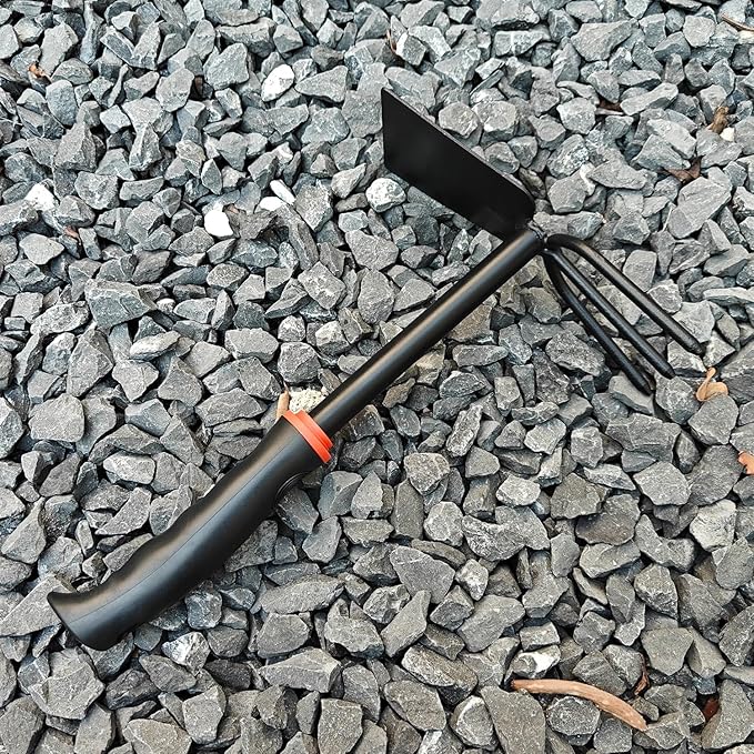 FR Garden Hoe and Weed Puller Rake, Hoe and Cultivator, Hand Tiller for Gardening