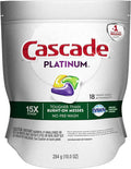 Cascade Platinum ActionPacs Dishwasher Detergent Lemon Scent, 18 ct